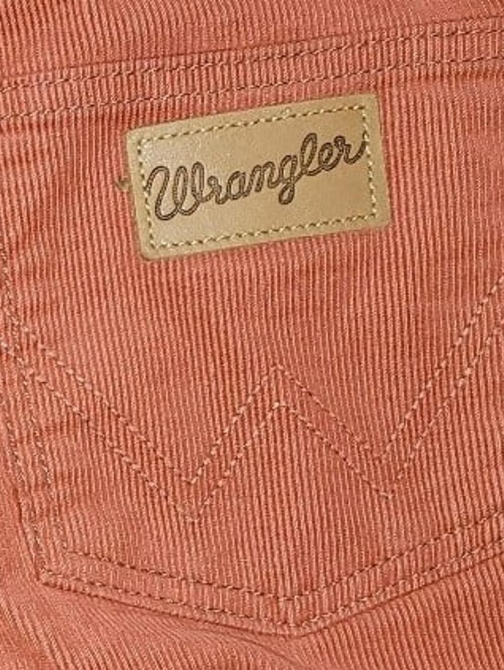 WRANGLER Corduroy HERTAGE FIT Women's BURNT ORANGE Vintage JEANS Denim 24 - Picture 7 of 7